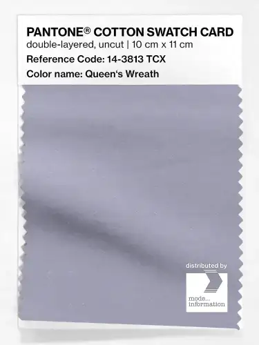 PANTONE® COTTON SWATCH CARD 14-3813 TCX Queen's Wreath