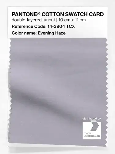 PANTONE® COTTON SWATCH CARD 14-3904 TCX Evening Haze