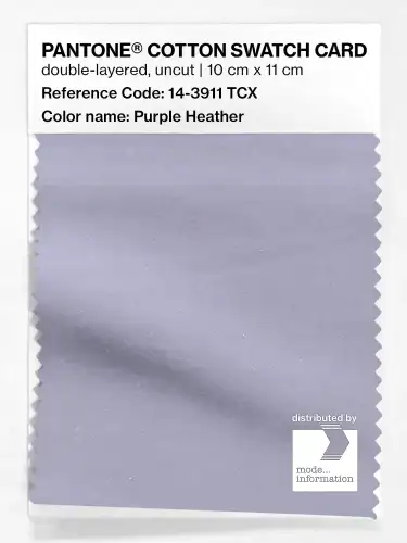 PANTONE® COTTON SWATCH CARD 14-3911 TCX Purple Heather