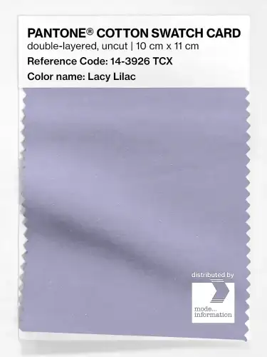 PANTONE® COTTON SWATCH CARD 14-3926 TCX Lacy Lilac