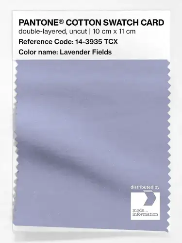PANTONE® COTTON SWATCH CARD 14-3935 TCX Lavender Fields