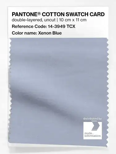 PANTONE® COTTON SWATCH CARD 14-3949 TCX Xenon Blue