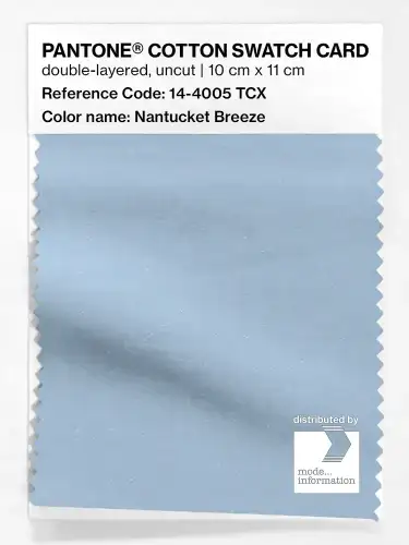 PANTONE® COTTON SWATCH CARD 14-4005 TCX Nantucket Breeze