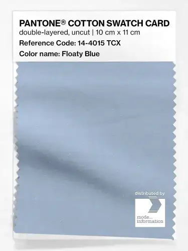 PANTONE® COTTON SWATCH CARD 14-4015 TCX Floaty Blue