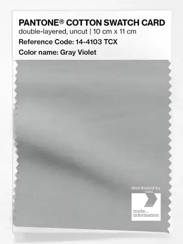 PANTONE® COTTON SWATCH CARD 14-4103 TCX Gray Violet