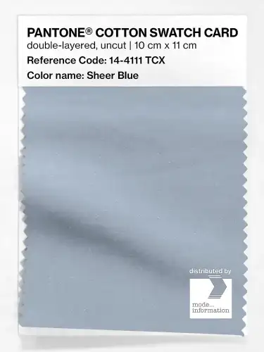 PANTONE® COTTON SWATCH CARD 14-4111 TCX Sheer Blue