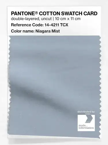 PANTONE® COTTON SWATCH CARD 14-4211 TCX Niagara Mist