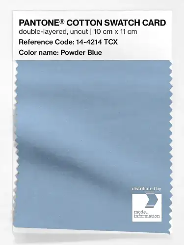 PANTONE® COTTON SWATCH CARD 14-4214 TCX Powder Blue