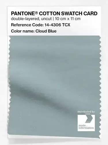 PANTONE® COTTON SWATCH CARD 14-4306 TCX Cloud Blue