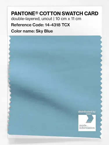 PANTONE® COTTON SWATCH CARD 14-4318 TCX Sky Blue