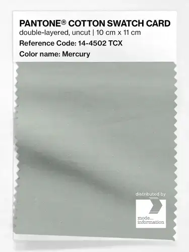 PANTONE® COTTON SWATCH CARD 14-4502 TCX Mercury