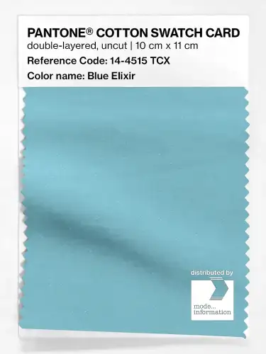 PANTONE® COTTON SWATCH CARD 14-4515 TCX Blue Elixir