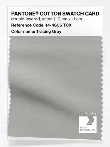 PANTONE® COTTON SWATCH CARD 14-4605 TCX Tracing Gray