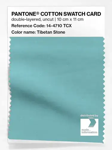 PANTONE® COTTON SWATCH CARD 14-4710 TCX Tibetan Stone