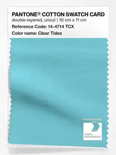 PANTONE® COTTON SWATCH CARD 14-4714 TCX Clear Tides