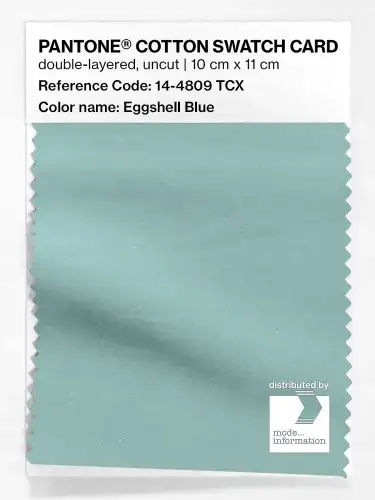 PANTONE® COTTON SWATCH CARD 14-4809 TCX Eggshell Blue