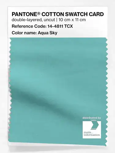 PANTONE® COTTON SWATCH CARD 14-4811 TCX Aqua Sky