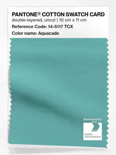 PANTONE® COTTON SWATCH CARD 14-5117 TCX Aquacade