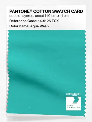 PANTONE® COTTON SWATCH CARD 14-5125 TCX Aqua Wash