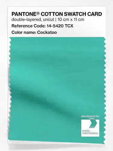 PANTONE® COTTON SWATCH CARD 14-5420 TCX Cockatoo