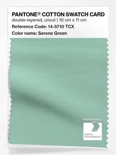 PANTONE® COTTON SWATCH CARD 14-5710 TCX Serene Green