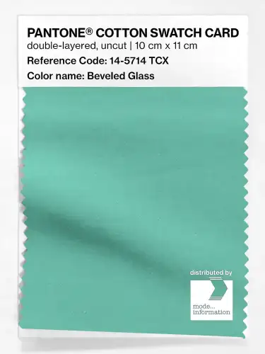 PANTONE® COTTON SWATCH CARD 14-5714 TCX Beveled Glass