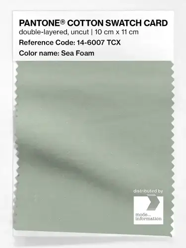 PANTONE® COTTON SWATCH CARD 14-6007 TCX Sea Foam