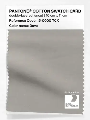 PANTONE® COTTON SWATCH CARD 15-0000 TCX Dove