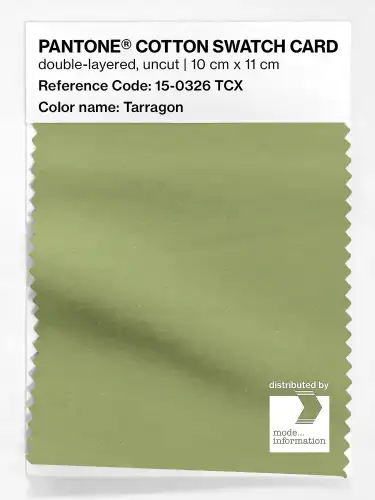 PANTONE® COTTON SWATCH CARD 15-0326 TCX Tarragon