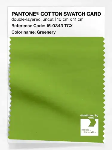PANTONE® COTTON SWATCH CARD 15-0343 TCX Greenery