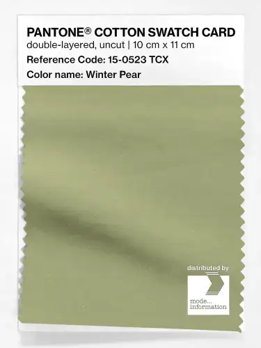 PANTONE® COTTON SWATCH CARD 15-0523 TCX Winter Pear