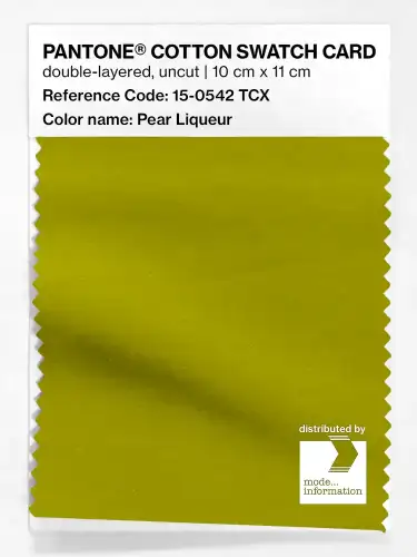 PANTONE® COTTON SWATCH CARD 15-0542 TCX Pear Liqueur
