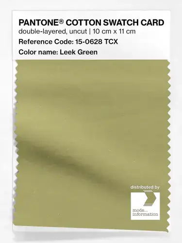 PANTONE® COTTON SWATCH CARD 15-0628 TCX Leek Green