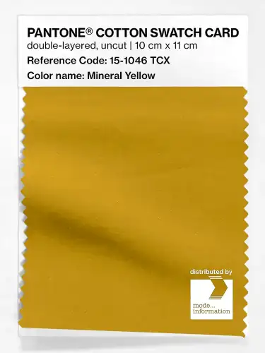 PANTONE® COTTON SWATCH CARD 15-1046 TCX Mineral Yellow