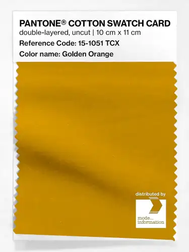 PANTONE® COTTON SWATCH CARD 15-1051 TCX Golden Orange