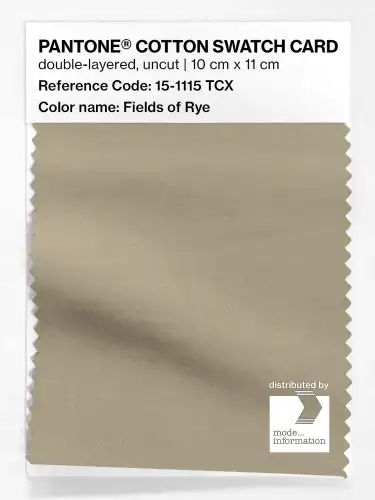PANTONE® COTTON SWATCH CARD 15-1115 TCX Fields of Rye