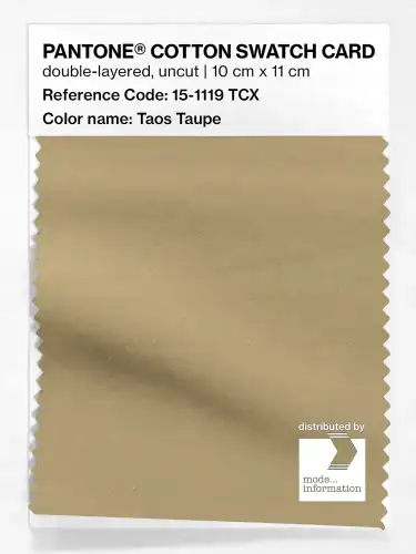 PANTONE® COTTON SWATCH CARD 15-1119 TCX Taos Taupe