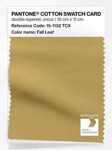 PANTONE® COTTON SWATCH CARD 15-1132 TCX Fall Leaf