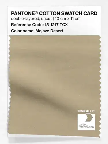 PANTONE® COTTON SWATCH CARD 15-1217 TCX Mojave Desert