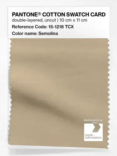 PANTONE® COTTON SWATCH CARD 15-1218 TCX Semolina