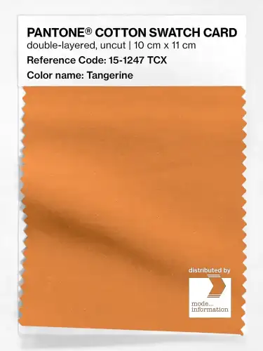 PANTONE® COTTON SWATCH CARD 15-1247 TCX Tangerine