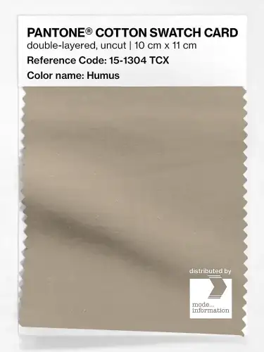 PANTONE® COTTON SWATCH CARD 15-1304 TCX Humus