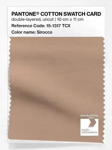 PANTONE® COTTON SWATCH CARD 15-1317 TCX Sirocco