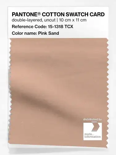 PANTONE® COTTON SWATCH CARD 15-1318 TCX Pink Sand