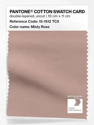 PANTONE® COTTON SWATCH CARD 15-1512 TCX Misty Rose