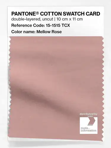 PANTONE® COTTON SWATCH CARD 15-1515 TCX Mellow Rose