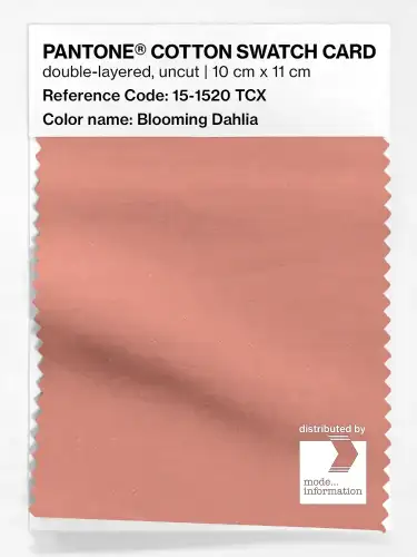 PANTONE® COTTON SWATCH CARD 15-1520 TCX Blooming Dahlia