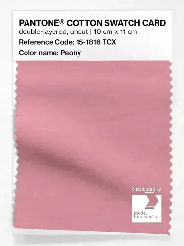 PANTONE® COTTON SWATCH CARD 15-1816 TCX Peony