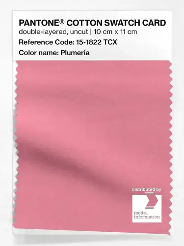 PANTONE® COTTON SWATCH CARD 15-1822 TCX Plumeria