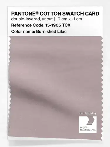 PANTONE® COTTON SWATCH CARD 15-1905 TCX Burnished Lilac